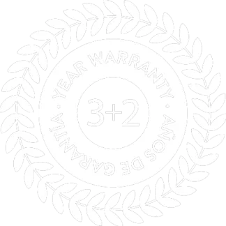3+2 Year Warranty Logo